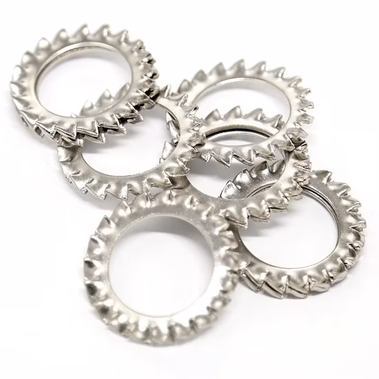 Rondelle di bloccaggio dentate in titanio DIN 6798 Rondella dentata esterna in acciaio inossidabile 316 M12